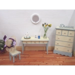 Dolls House Mirror Round White Frame 1:12 Scale Miniature Accessories