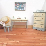 Miniature Hat Orange & White Ribbon with Satin Bow Dolls House Clothes Accessory 1:12 Scale