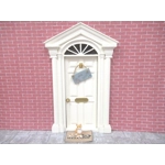 Dolls House Sign At the Beach Blue Miniature Hanging Wooden Notice 1:12th Scale Decor