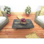 Dolls House Table Black Gold Coffee Occasional Miniature Furniture 1:12 Scale