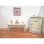 Dolls House Picture Pink Framed Miniature Nursery 1:12 Scale Wall Decor