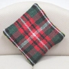Dolls House Cushion Tartan Throw Plaid Pillow 1:12 Scale Miniature Accessory