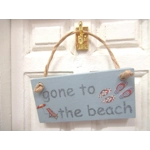 Dolls House Sign Gone to the Beach 1:12th Scale Miniature Accessory