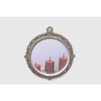 Dolls House Mirror in a Bronze Coloured Frame 1:12th Scale Miniature Decor