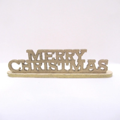 Dolls House Merry Christmas Word 1:12th Scale Miniature Decoration