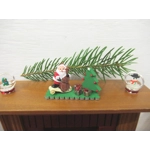 Dolls House Christmas Decoration Miniature Tree and Santa Scene 1:12th Scale