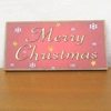 Dolls House Merry Christmas Decoration Sign Red and Gold 1:12th Scale Xmas Miniature