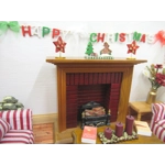 Dolls House Happy Christmas Garland 1:12 Scale Miniature Decoration