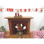 Dolls House Merry Christmas Garland Miniature Xmas Decoration 1:12 Scale