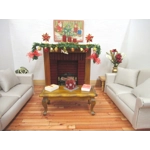Dolls House Christmas Garland Noel Miniature Fireplace Decoration 1:12 Scale