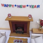 Dolls House Happy New Year Garland 1:12 Scale Miniature Decoration