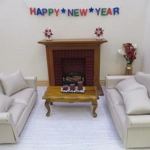 Dolls House Happy New Year Garland 1:12 Scale Miniature Decoration