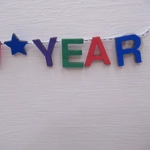 Dolls House Happy New Year Garland 1:12 Scale Miniature Decoration