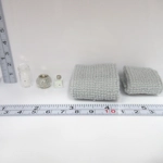 Dolls House Towels Grey with Matching Bath Salts and Ornament Jars 1:12th Scale Bathroom Miniatures