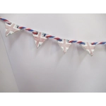Dolls House Bunting UK 9 Wood Union Jack British Flags Miniature Decoration 1:12 Scale