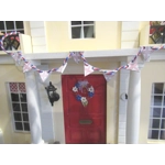 Dolls House Bunting UK 9 Wood Union Jack British Flags Miniature Decoration 1:12 Scale