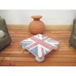 Dolls House Table British UK Flag Design Low Coffee Occasional 5cm x 5cm Miniature 1:12 Scale