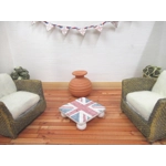Dolls House Table British UK Flag Design Low Coffee Occasional 5cm x 5cm Miniature 1:12 Scale