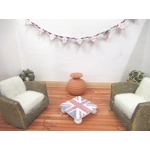 Dolls House Table British UK Flag Design Low Coffee Occasional 5cm x 5cm Miniature 1:12 Scale