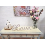 Dolls House Ornament Love Word White and Gold 1:12th Scale Miniature Decor