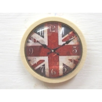 Dolls House Clock Union Jack Vintage Miniature UK Accessories 1:12th Scale