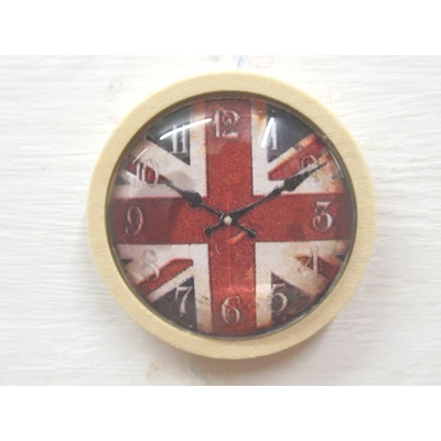 Dolls House Clock Union Jack Vintage Miniature UK Accessories 1:12th Scale