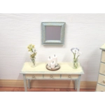 Dolls House Mirror Blue and Gold Colour Miniature Wall Decor 1:12 Scale