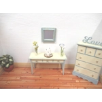 Dolls House Mirror Blue and Gold Colour Miniature Wall Decor 1:12 Scale