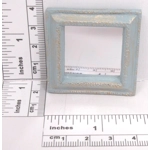 Dolls House Mirror Blue and Gold Colour Miniature Wall Decor 1:12 Scale