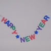 Dolls House Happy New Year Garland 1:12 Scale Miniature Decoration