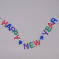 Dolls House Happy New Year Garland 1:12 Scale Miniature Decoration