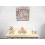 Dolls House Toy Letter Blocks Peter Rabbit Theme Set of 3 Pink Nursery Playroom Miniature 1:12 Scale