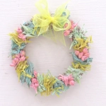 Dolls House Wreath Spring Floral Miniature Door Decoration 1:12th Scale