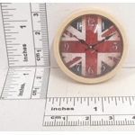 Dolls House Clock Union Jack Vintage Miniature UK Accessories 1:12th Scale
