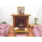 Dolls House Mirror Gold Colour Frame 1:12 Scale Miniature Wall Decor