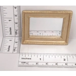 Dolls House Mirror Gold Colour Frame 1:12 Scale Miniature Wall Decor