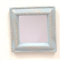 Dolls House Mirror Blue and Gold Colour Miniature Wall Decor 1:12 Scale