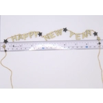 Dolls House Happy New Year Garland Gold & Black 1:12 Scale Miniature Decoration
