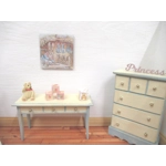 Dolls House Toy Letter Blocks Peter Rabbit Theme Set of 3 Pink Nursery Playroom Miniature 1:12 Scale