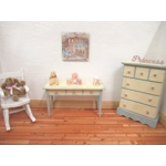 Dolls House Toy Letter Blocks Peter Rabbit Theme Set of 3 Pink Nursery Playroom Miniature 1:12 Scale