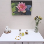 Dolls House Perfume Bottles Yellow Sunflower Theme with Miniature Necklace and Tray 1:12th Scale