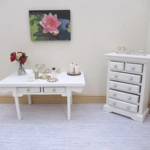 Dolls House Miniature Perfume Bottles Gold and White with Necklace Tray & Tissue Box 1:12 Scale