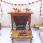 Dolls House Christmas Garland Red Gold 1:12th Scale Xmas Decoration