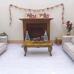 Dolls House Christmas Garland Red Gold 1:12th Scale Xmas Decoration