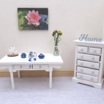 Dolls House Perfume Bottles Blue Silver with Necklace and Tray Miniature Accessories 1:12th Scale