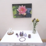 Dolls House Perfume Bottles Purple Silver with Necklace and Tray Miniature Accessories 1:12 Scale