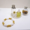 Dolls House Perfume Bottles Yellow Sunflower Theme with Miniature Necklace and Tray 1:12th Scale