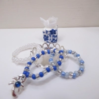 Dolls House Dressing Table Set 3 Necklaces with Tray and Tissue Box Miniature Accessories 1:12 Scale