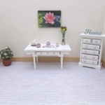 Dolls House Perfume Ornament Bottles Lilac Silver with Necklaces & Tray Mini Accessories 1:12 Scale