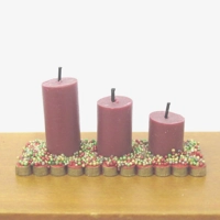 Dolls House Candles Miniature Christmas Decoration 1:12 Scale